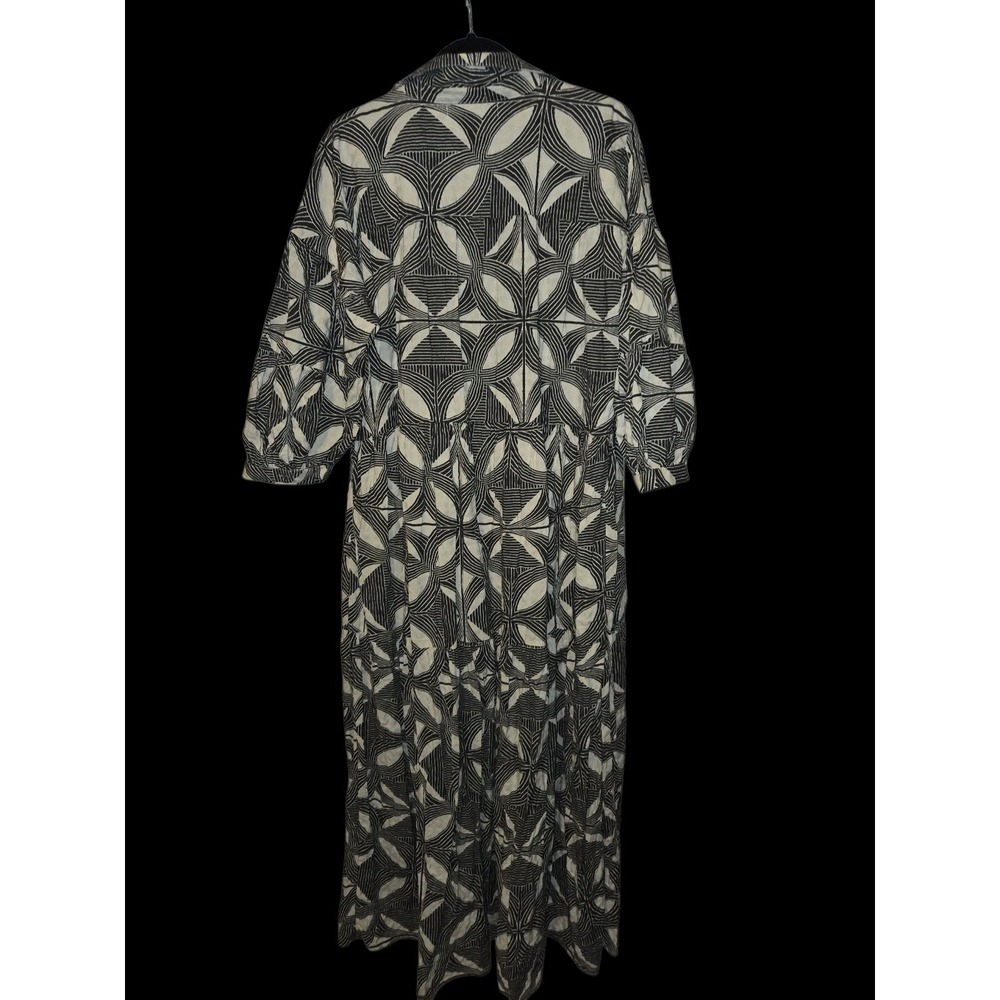 Womens Anthropologie Celandine 3/4 Sleeve Dress Tan/Brown‎ EUC Size XL - Picture 2 of 14